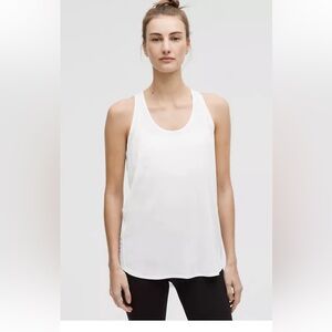 Lululemon Essential White Tank Top *pleated size 8 NWOT
